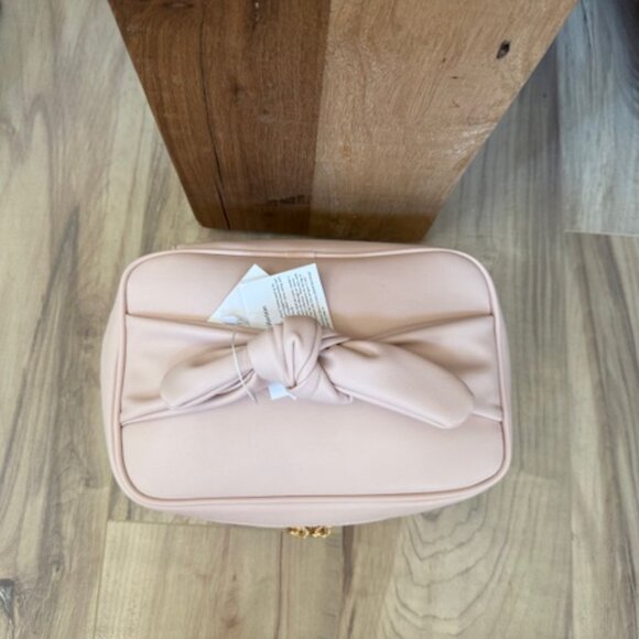 Pretty Simple Madelyn Bow Makeup Bag - Soft Pink NWT - Picture 4 of 7
